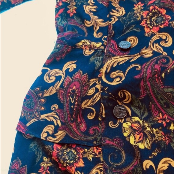 Vintage 70s paisley print mini dress - Picture 5 of 5